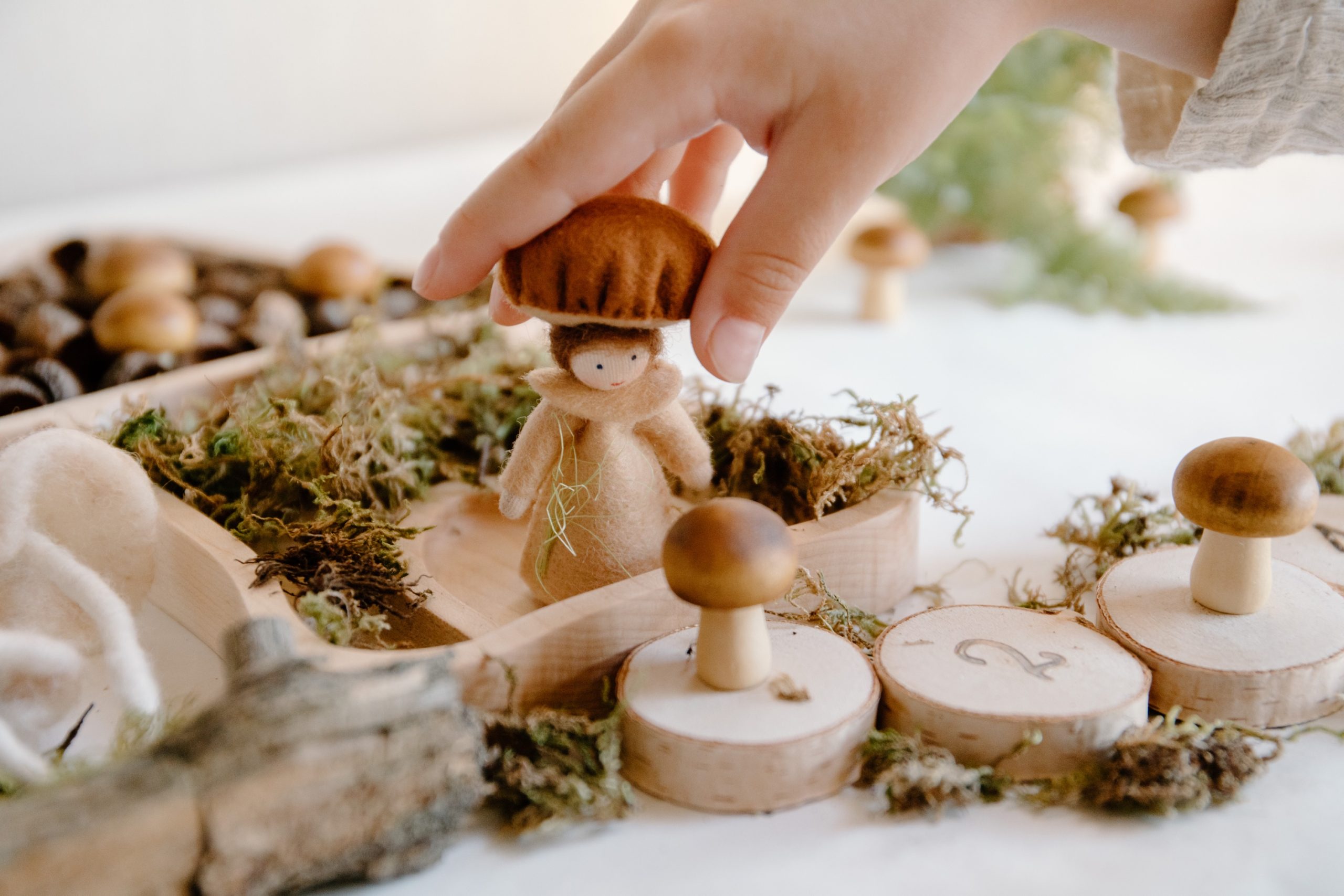 Turned Wood Mushrooms, Miniature Mushrooms, Wooden Mushrooms